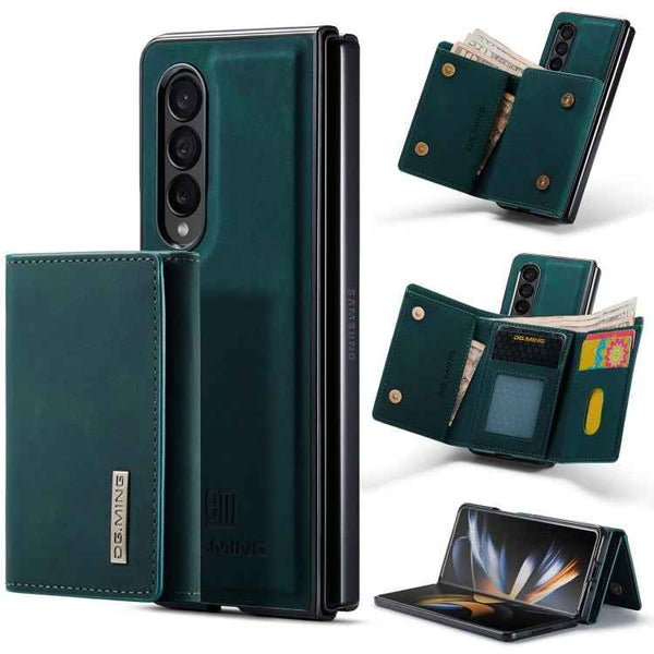 DG.MING M1 Series 3-Fold Multi Card Wallet + Magnetic Phone Case, For Samsung Galaxy Z Fold3 5G, For Samsung Galaxy Z Fold4