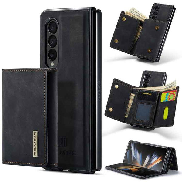 DG.MING M1 Series 3-Fold Multi Card Wallet + Magnetic Phone Case, For Samsung Galaxy Z Fold3 5G, For Samsung Galaxy Z Fold4