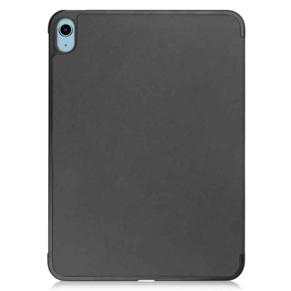 Solid Color Custer Texture Leather Tablet Case For iPad 10th Gen 10.9 2022(Black)
