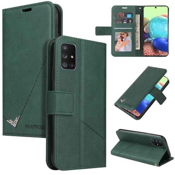 GQUTROBE Right Angle Leather Phone Case, For Samsung Galaxy A11 Global Version, For Samsung Galaxy A01 Core, For Samsung Galaxy M51, For Samsung Galaxy M31
