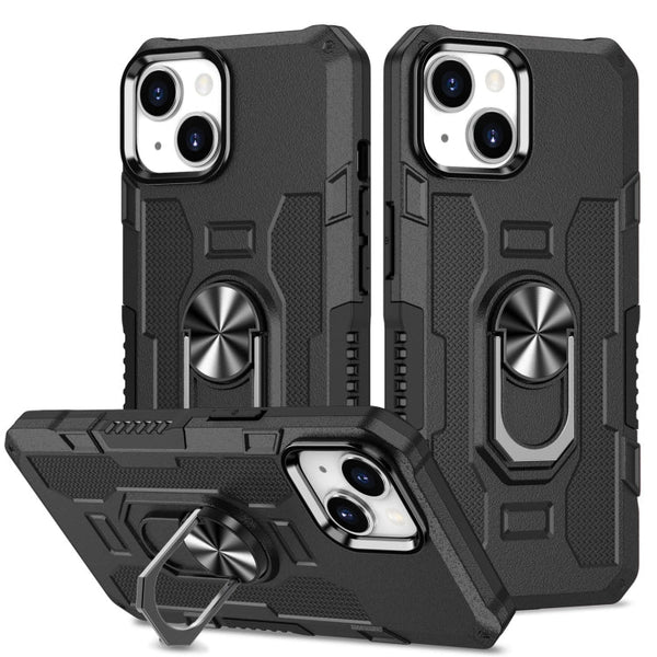 Ring Holder Armor Hybrid Phone Case, For iPhone 14, For iPhone 14 Plus, For iPhone 14 Pro, For iPhone 14 Pro Max