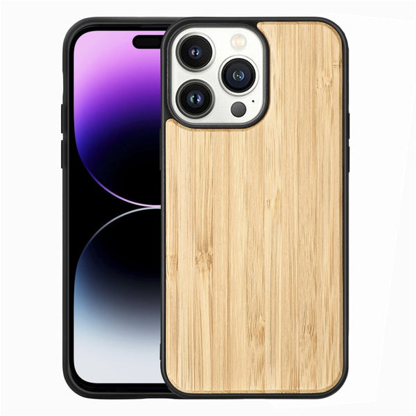 TPU + Solid Wood Phone Case, For iPhone 14 Pro Max, For iPhone 14 Pro, For iPhone 14, For iPhone 14 Plus