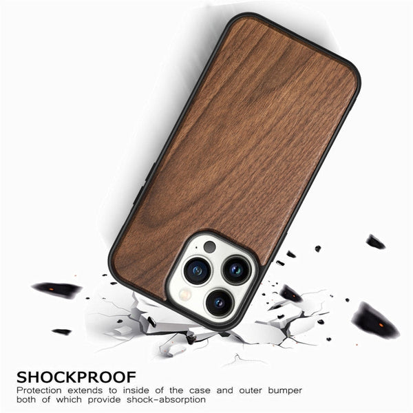 TPU + Solid Wood Phone Case, For iPhone 14 Pro Max, For iPhone 14 Pro, For iPhone 14, For iPhone 14 Plus