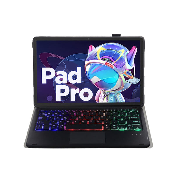 AM18-AS Tri-color Backlight Bluetooth Keyboard Leather Case with Touchpad