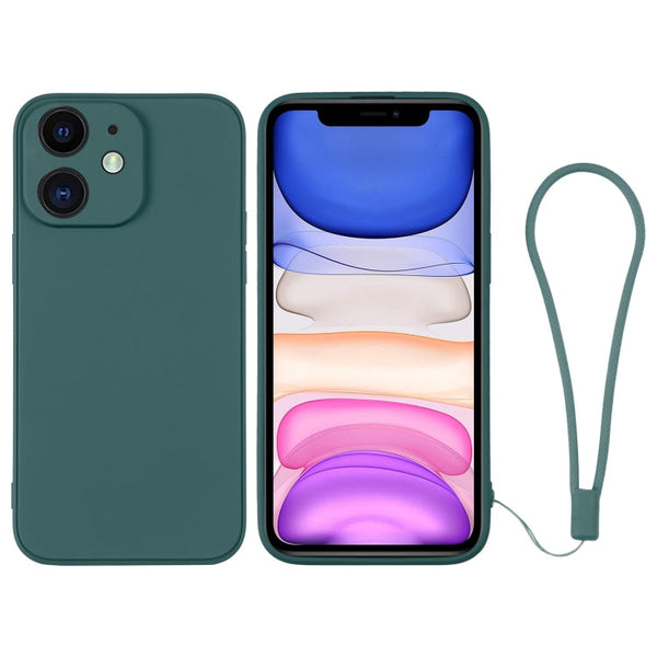 Silicone Phone Case with Wrist Strap, For iPhone 11