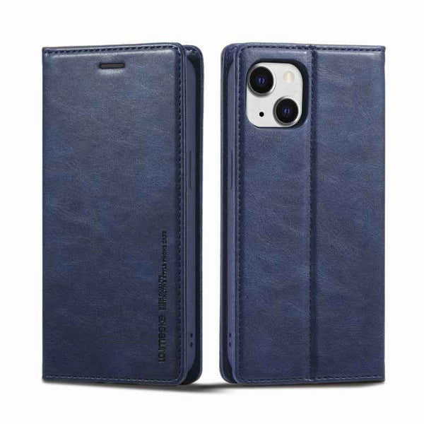 LC.IMEEKE RFID Anti-theft Leather Phone Case, For iPhone 13, For iPhone 13 Mini, For iPhone 14, For iPhone 14 Plus