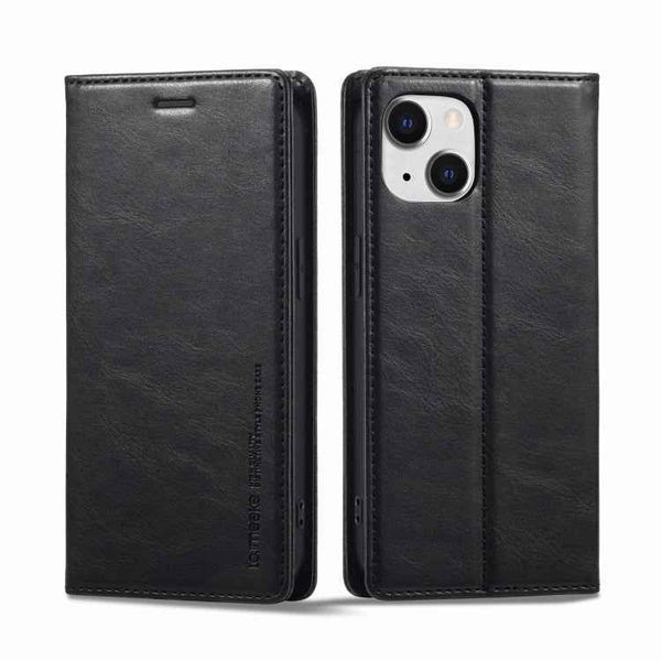 LC.IMEEKE RFID Anti-theft Leather Phone Case, For iPhone 13, For iPhone 13 Mini, For iPhone 14, For iPhone 14 Plus