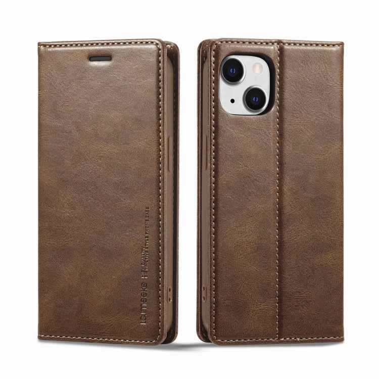 LC.IMEEKE RFID Anti-theft Leather Phone Case, For iPhone 13, For iPhone 13 Mini, For iPhone 14, For iPhone 14 Plus