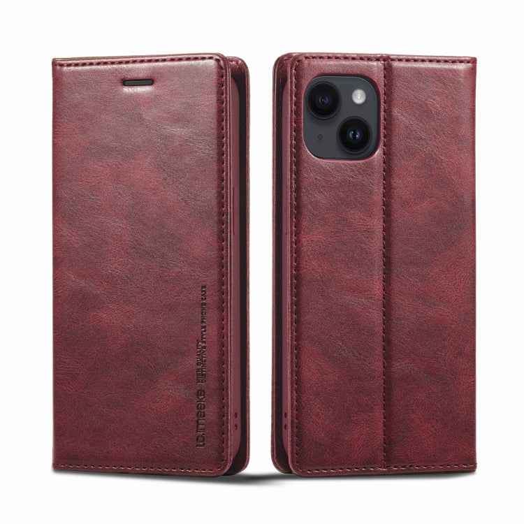 LC.IMEEKE RFID Anti-theft Leather Phone Case, For iPhone 13, For iPhone 13 Mini, For iPhone 14, For iPhone 14 Plus