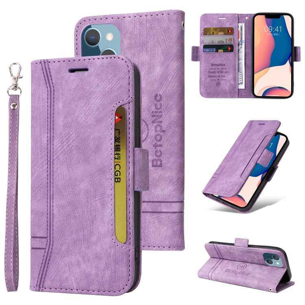 BETOPNICE Dual-side Buckle Leather Phone Case, For iPhone 14, For iPhone 14 Plus, For iPhone 14 Pro, For iPhone 14 Pro Max