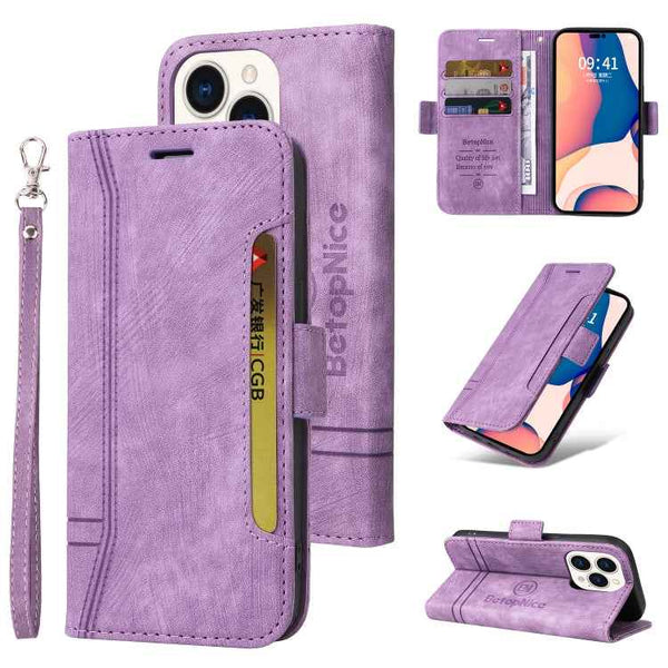 BETOPNICE Dual-side Buckle Leather Phone Case, For iPhone 14, For iPhone 14 Plus, For iPhone 14 Pro, For iPhone 14 Pro Max