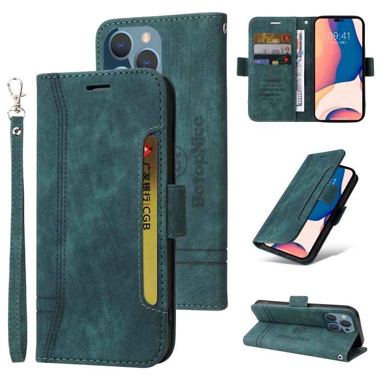 BETOPNICE Dual-side Buckle Leather Phone Case, For iPhone 14, For iPhone 14 Plus, For iPhone 14 Pro, For iPhone 14 Pro Max