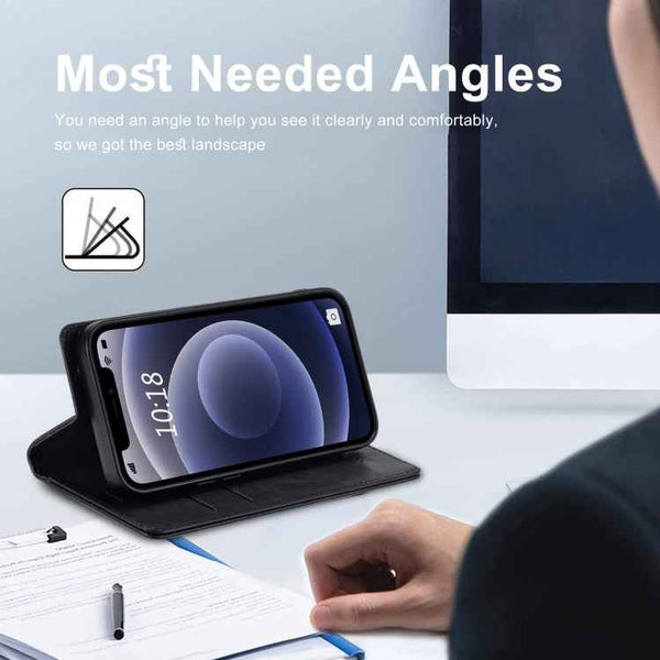 LC.IMEEKE RFID Anti-theft Leather Phone Case, For iPhone 12 mini, For iPhone 11, For iPhone 11 Pro, For iPhone 11 Pro Max