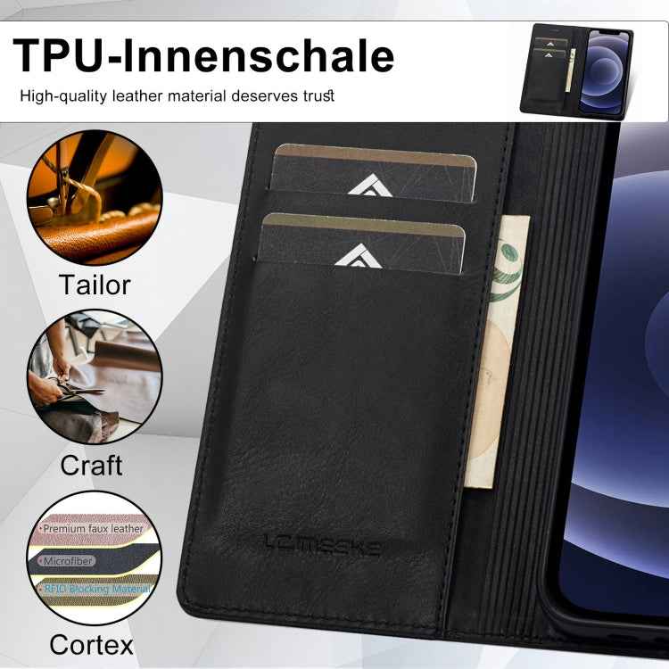 LC.IMEEKE RFID Anti-theft Leather Phone Case, For iPhone 12 mini, For iPhone 11, For iPhone 11 Pro, For iPhone 11 Pro Max