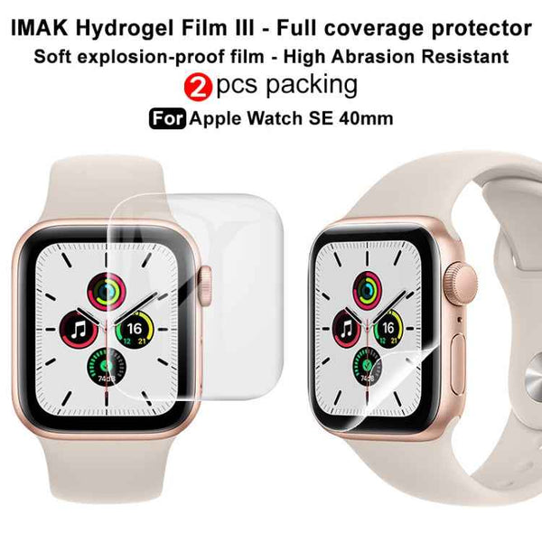 For Apple Watch SE 40mm 2pcs imak Curved Full Screen Hydrogel Film Protector
