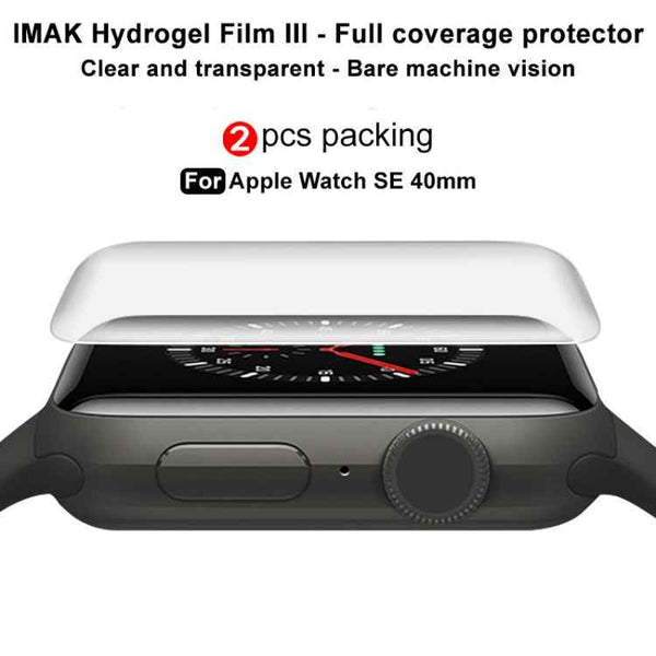 For Apple Watch SE 40mm 2pcs imak Curved Full Screen Hydrogel Film Protector