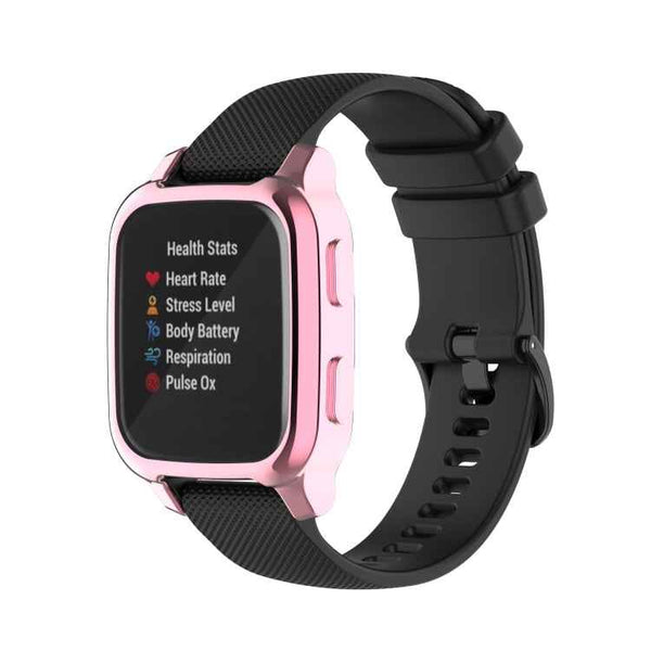 For Garmin Venu Sq 2 Full Coverage TPU Electroplating Watch Case(Pink)