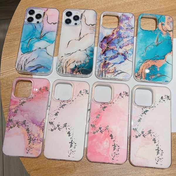 Coloured Glaze Marble Phone Case