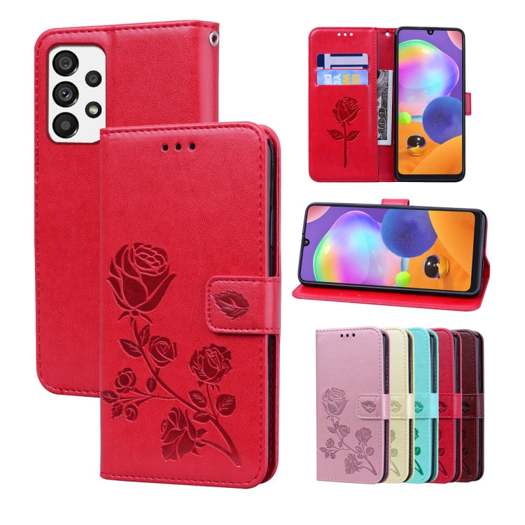 Rose Embossed Flip PU Leather Phone Case