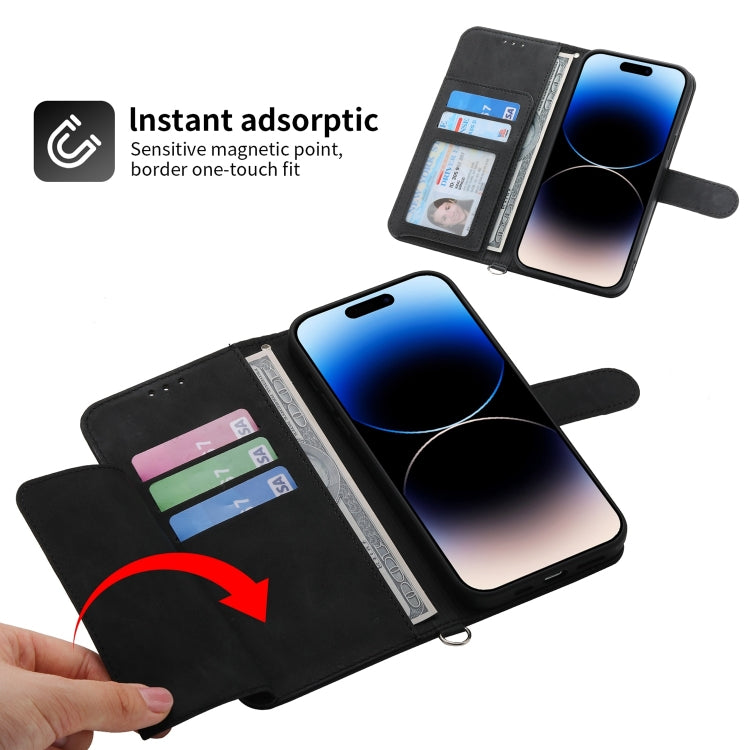 Skin-feel Flowers Embossed Wallet Leather Phone Case