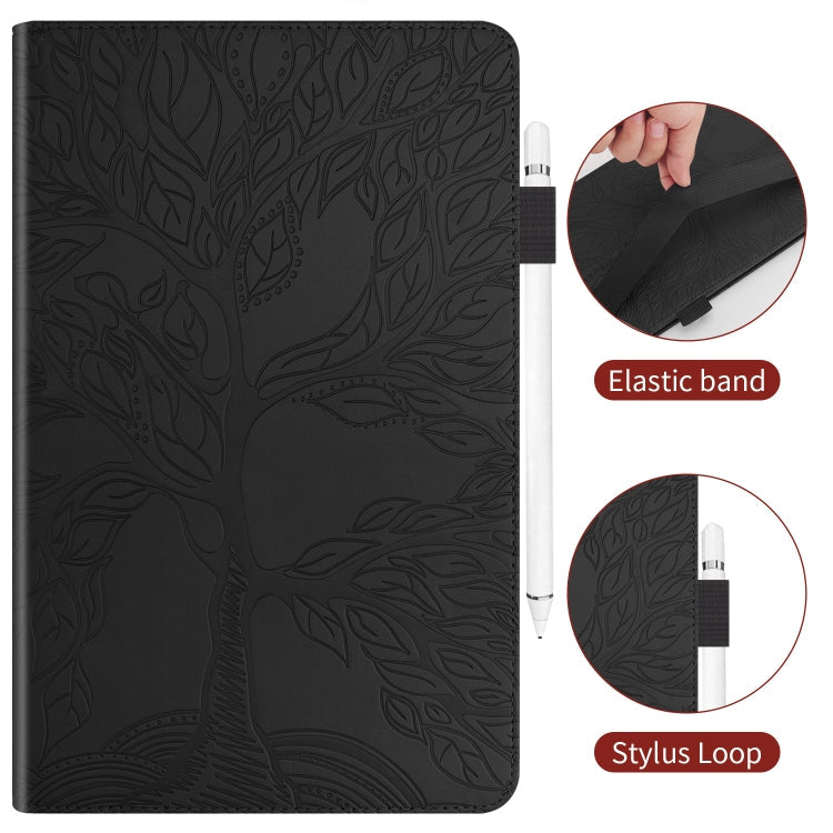 Life Tree Series Horizontal Flip Leather Case with Holder
