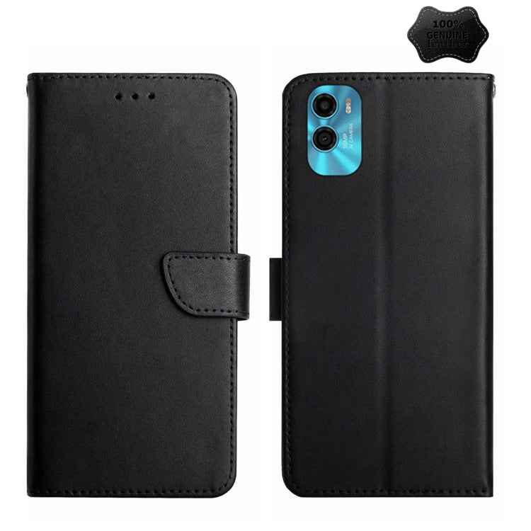 Genuine Leather Fingerprint-proof Flip Phone Case, For Motorola Moto E22s, For Realme 9i 5G, For Realme 10 Pro+