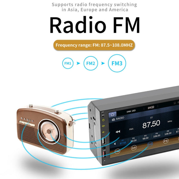 7 inch Wireless CarPlay Car MP5 Player Support Mirror Link