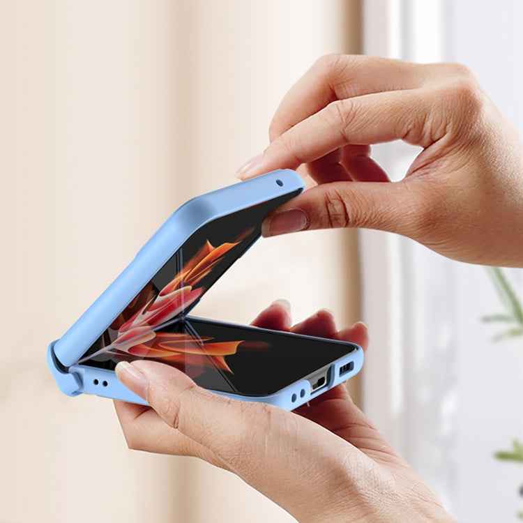 GKK Magnetic Fold Hinge Full Coverage Phone Case with Ring Holder, For Samsung Galaxy Z Flip4
