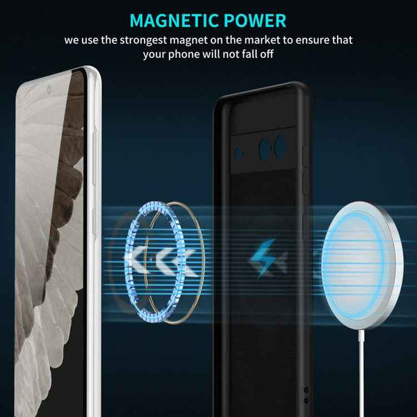 For Google Pixel 7 MagSafe Magnetic Liquid Silicone Phone Case(Black)