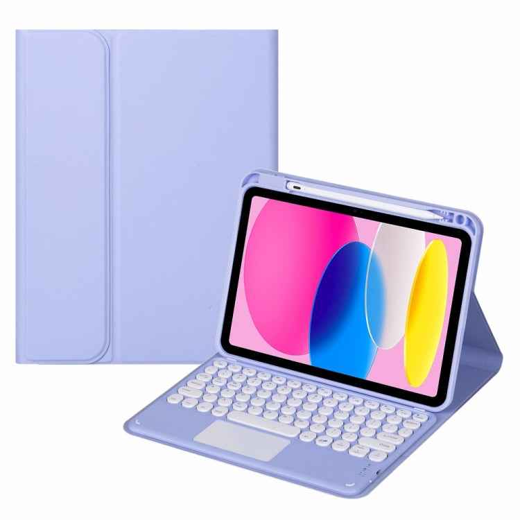 Bluetooth Touch Keyboard Leather Tablet Case, For iPad 10th Gen 10.9 2022