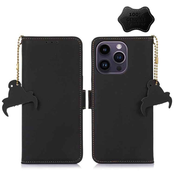 Genuine Leather Magnetic RFID Leather Phone Case, For iPhone 13 Pro Max, For iPhone 13 Pro, For iPhone 13, For iPhone 14 Plus, For iPhone 14 Pro Max, For iPhone 14 Pro