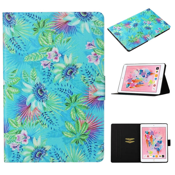 Coloured Drawing Pattern Horizontal Flip Leather Case with Holder & Card Slot & Sleep / Wake-up Function, For iPad Pro 11 (2020), For iPad mini 5 / 4 / 3 / 2 / 1, For iPad 10.2, For iPad Pro 10.5