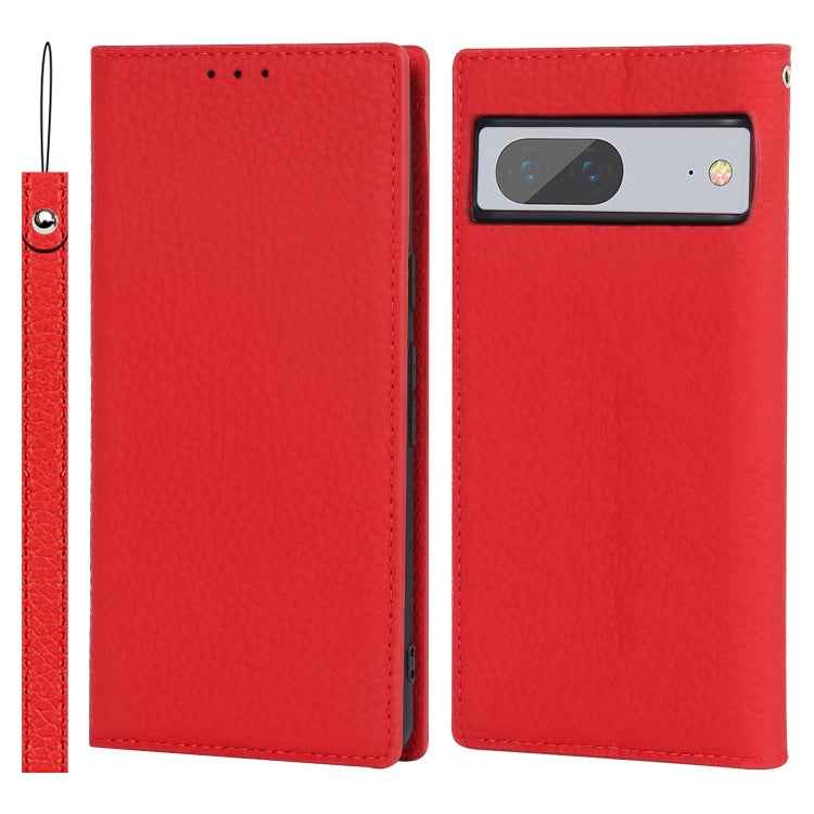 Litchi Texture Genuine Leather Phone Case, For Google Pixel 7 5G
