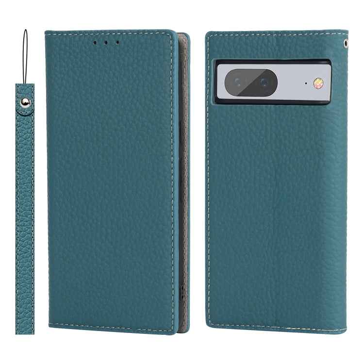 Litchi Texture Genuine Leather Phone Case, For Google Pixel 7 5G