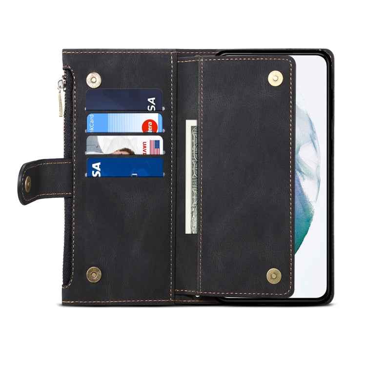 ESEBLE Retro Frosted Horizontal Flip Leather Phone Case, For Samsung Galaxy S23 Ultra 5G