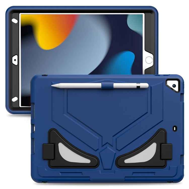 For iPad 10.2 2021 / 2020 / 2019 Silicone + PC Shockproof Protective Tablet Case(Navy Blue+Black)