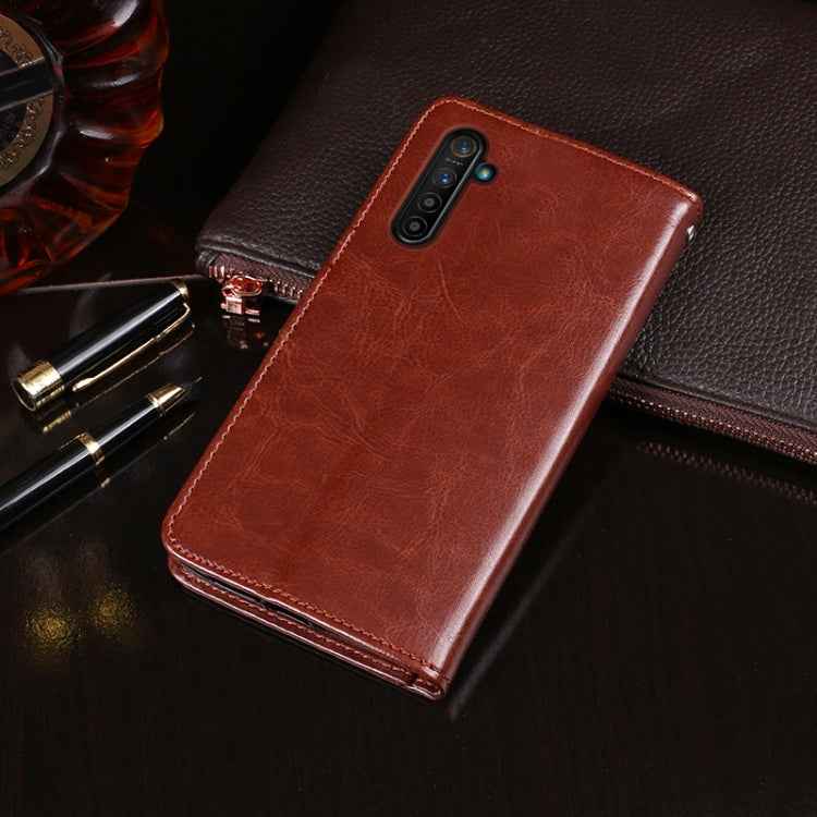 idewei Crazy Horse Texture Horizontal Flip Leather Case with Holder & Card Slots & Wallet, For OPPO Realme X2