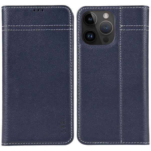 GEBEI Top-grain Horizontal Flip Leather Phone Case