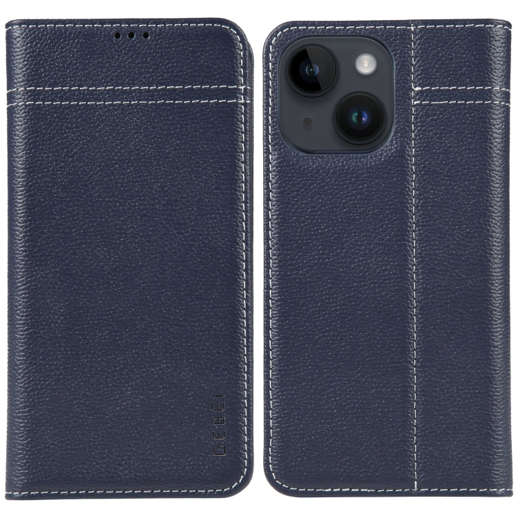 GEBEI Top-grain Horizontal Flip Leather Phone Case