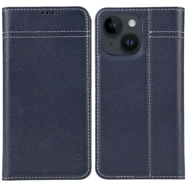 GEBEI Top-grain Horizontal Flip Leather Phone Case