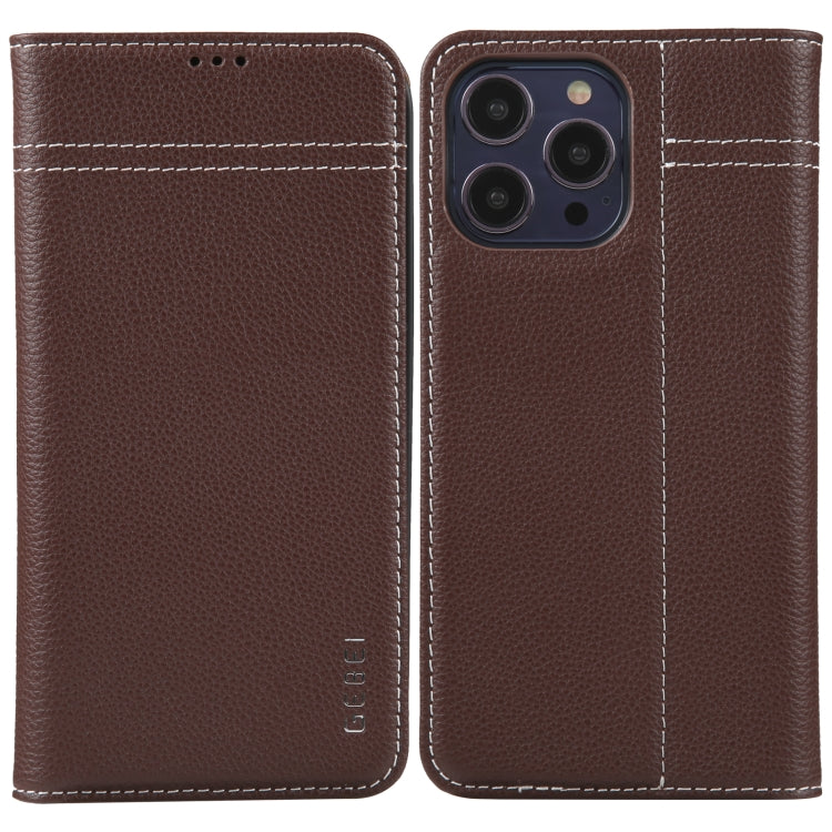 GEBEI Top-grain Horizontal Flip Leather Phone Case