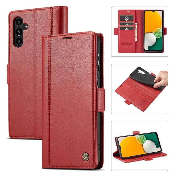 LC.IMEEKE Card Slots Skin Feeling Leather Phone Case, For Samsung Galaxy A14 4G / 5G