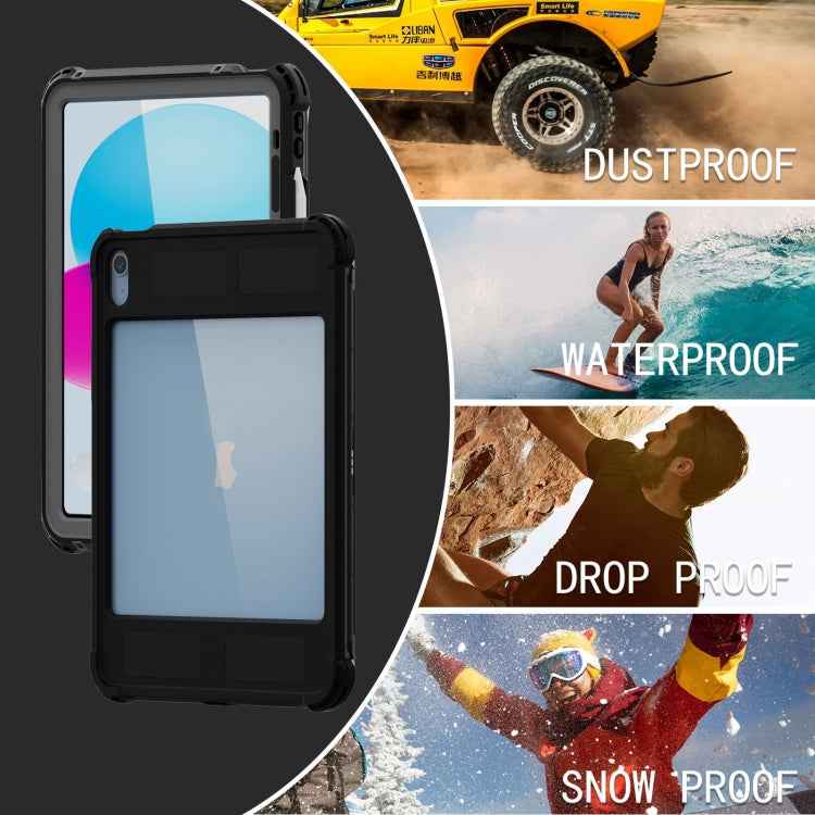 For iPad 10th Gen 10.9 2022 RedPepper Shockproof Dustproof Waterproof Tablet Case(Black)