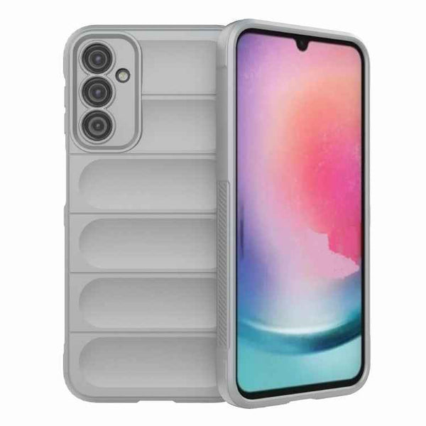 For Samsung Galaxy A24 5G / A24 4G Magic Shield TPU + Flannel Phone Case(Grey)