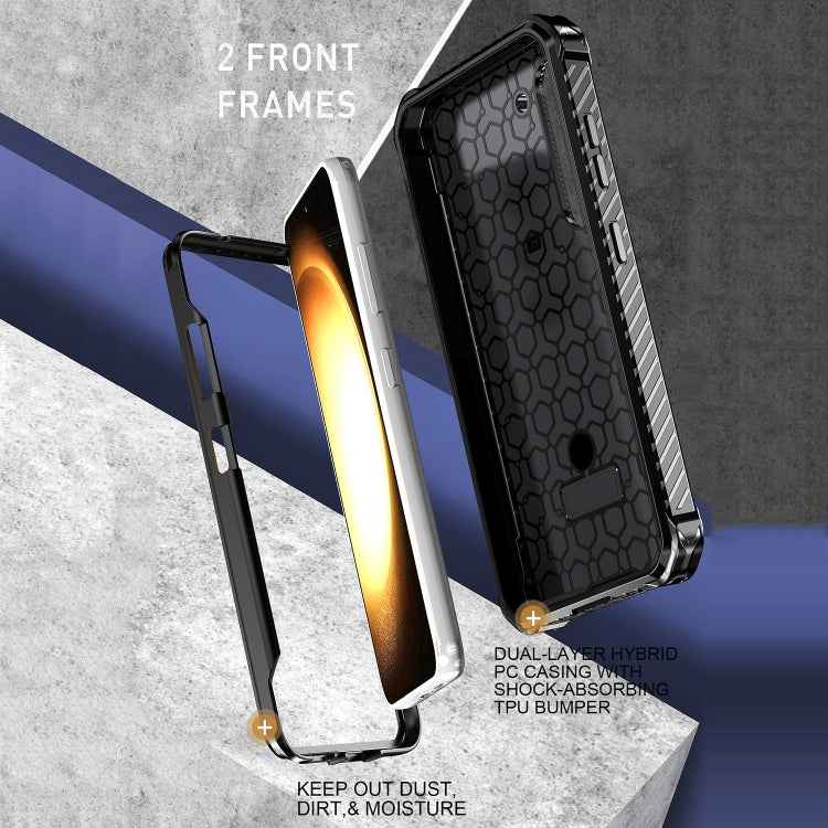 For Samsung Galaxy S23 5G Armor Series Holder Phone Case(Black)