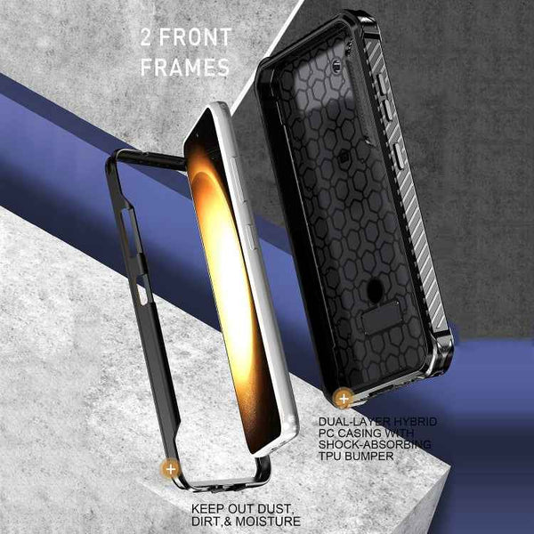 For Samsung Galaxy S23 5G Armor Series Holder Phone Case(Black)