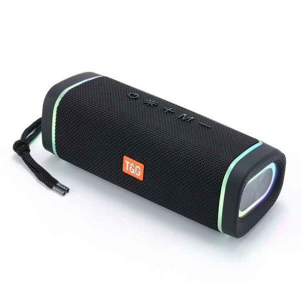T&G TG375 Outdoor Portable LED Light RGB Wireless Bluetooth Speaker Subwoofer(Black)