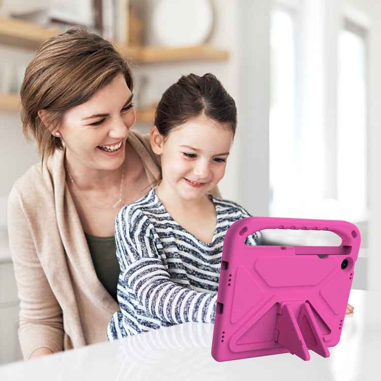 For Lenovo Tab M10 Plus 10.6 3rd Gen 2022 Handle EVA Shockproof Tablet Case with Holder(Rose Red)