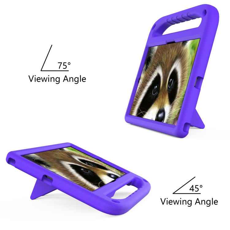 For Samsung Galaxy Tab S6 Lite P610 Handle EVA Shockproof Tablet Case with Holder(Purple)