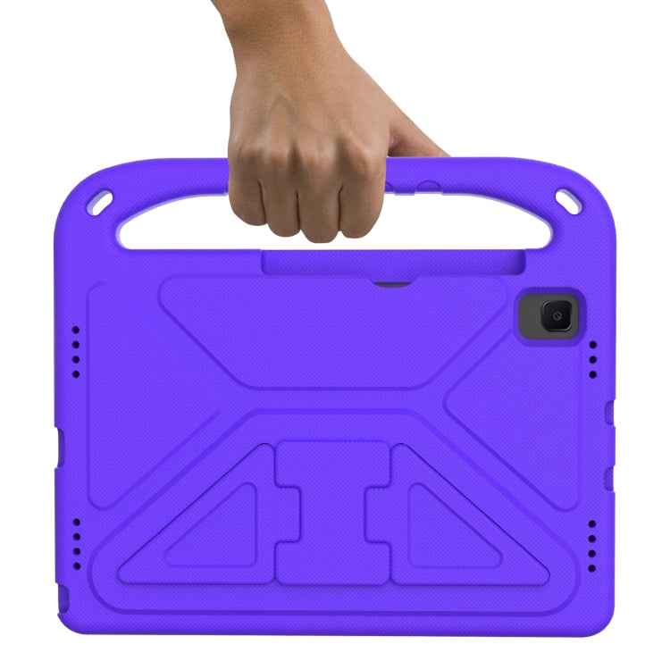 For Samsung Galaxy Tab S6 Lite P610 Handle EVA Shockproof Tablet Case with Holder(Purple)